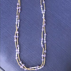 Vintage purple beaded necklace